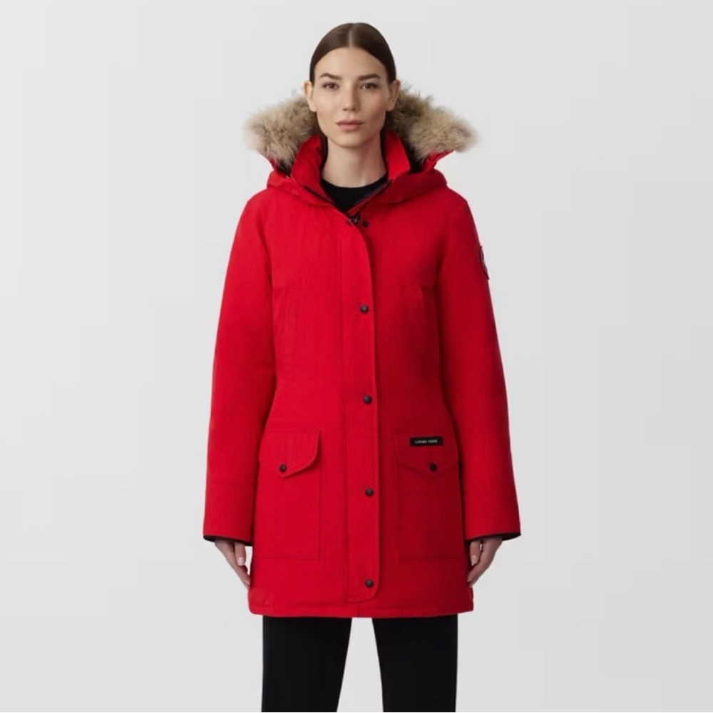 Women's Canada Goose Trillium Red Parka Coat